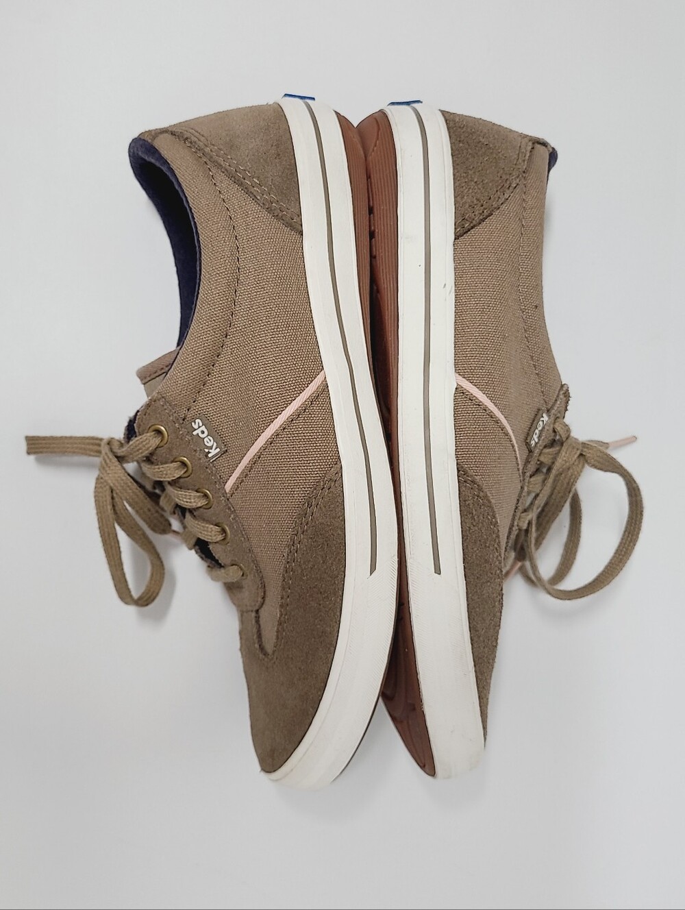 Keds Craze T-Toe Brown Suede Sneakers Pink Trim Sz 6 - Picture 9 of 12